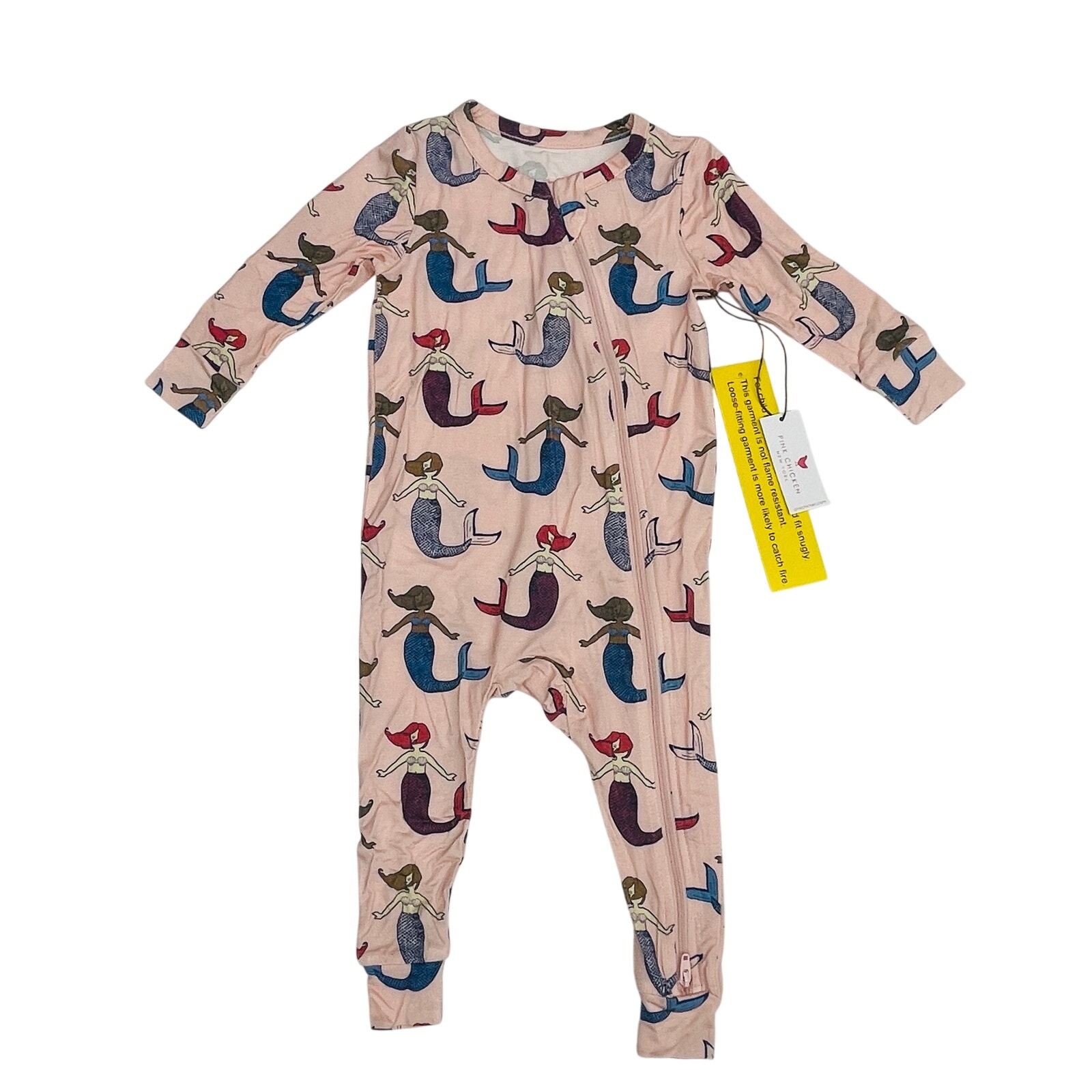 Nwt Pink Chicken 6/12m Pj's In Mystical Mermaids